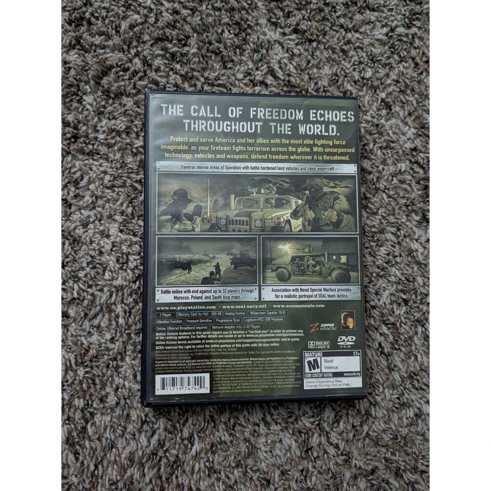 SOCOM‎ 3: U.S. Navy SEALs (Sony PlayStation 2, 2005) Video Game FPS